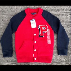 Boys Sz 5 Varsity Big P Polo Ralph Lauren Sweater